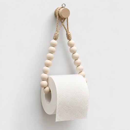 BeadLoop™ Wooden Bead Toilet Paper Holder
