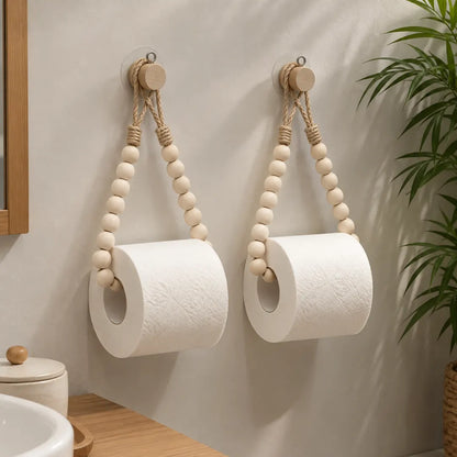 BeadLoop™ Wooden Bead Toilet Paper Holder