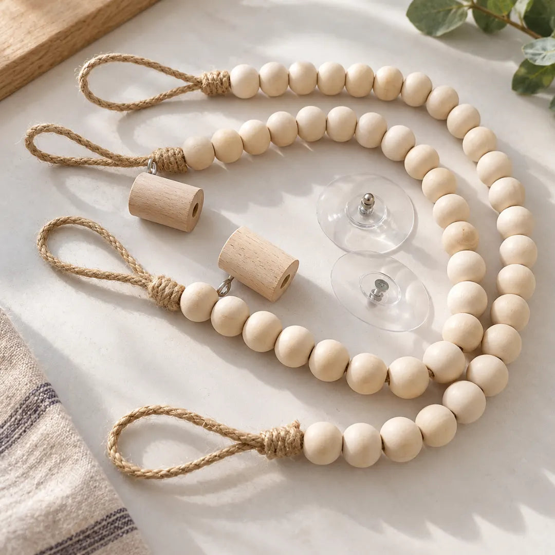 BeadLoop™ Wooden Bead Toilet Paper Holder