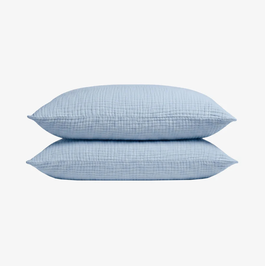 Muslin Cotton Pillowcase Set of 2, Soft Breathable Standard Size 20x35 Inches for Comfortable Sleep and Skin Health 11