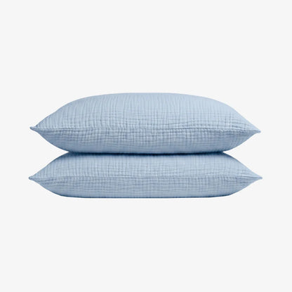 Muslin Cotton Pillowcase Set of 2, Soft Breathable Standard Size 20x35 Inches for Comfortable Sleep and Skin Health 11