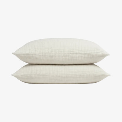 Muslin Cotton Pillowcase Set of 2, Soft Breathable Standard Size 20x35 Inches for Comfortable Sleep and Skin Health 1