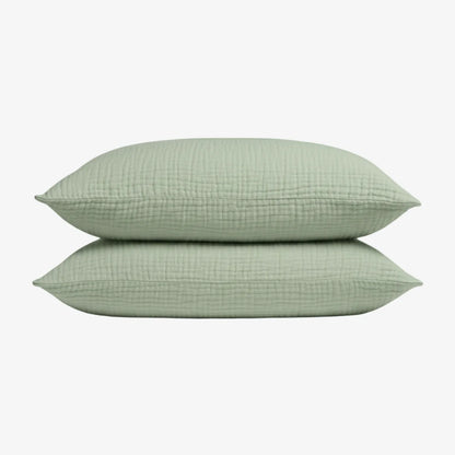 Muslin Cotton Pillowcase Set of 2, Soft Breathable Standard Size 20x35 Inches for Comfortable Sleep and Skin Health 4