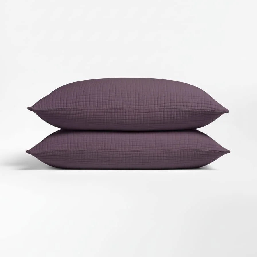 Muslin Cotton Pillowcase Set of 2, Soft Breathable Standard Size 20x35 Inches for Comfortable Sleep and Skin Health 7