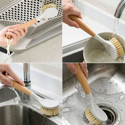 BristlePro™ Wood Handle Scrub Brush