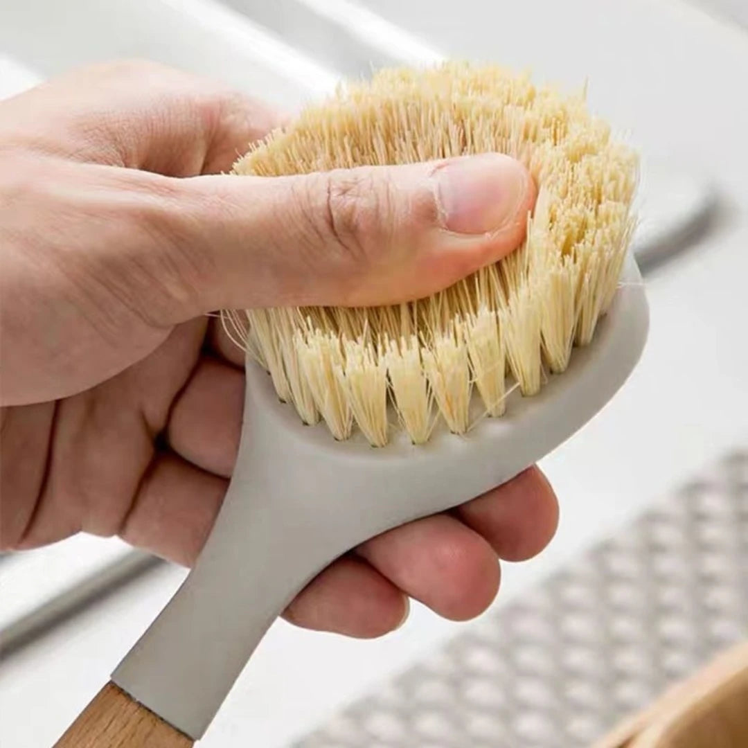 BristlePro™ Wood Handle Scrub Brush
