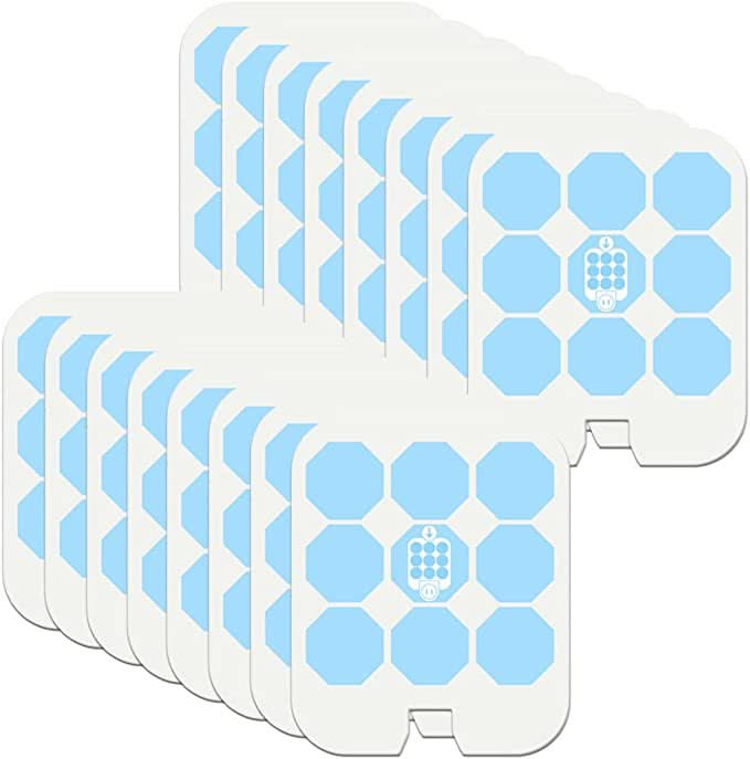 Josh & Tate - BugSheet™ Sticky Mosquito Catcher - Set of blue hexagonal stickers on white cards