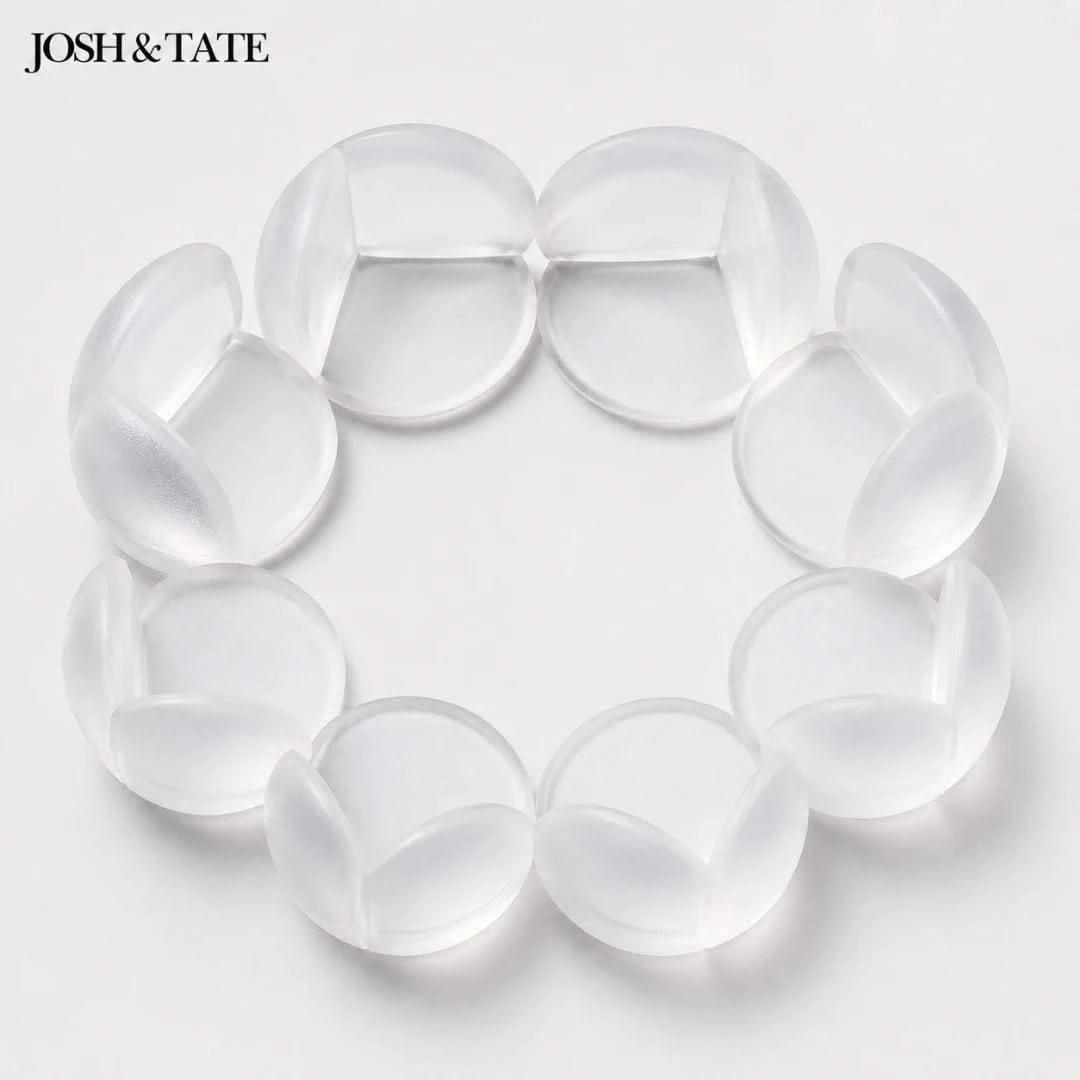 Josh &Tate - BumperBall™ Corner Protectors - Clear bracelet with a white background