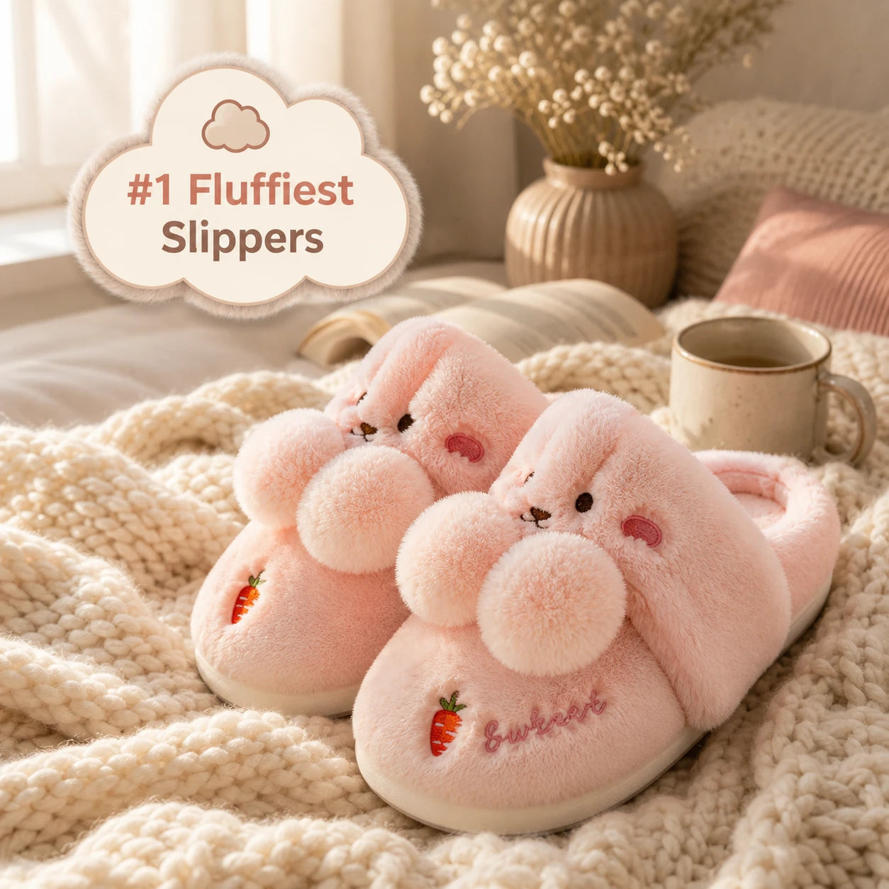 BunnyCloud™ Plush Slippers-1