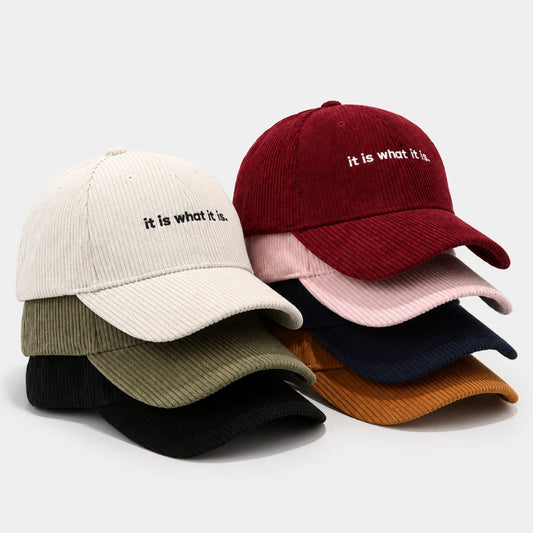 CalmCord™ Embroidered Corduroy Cap