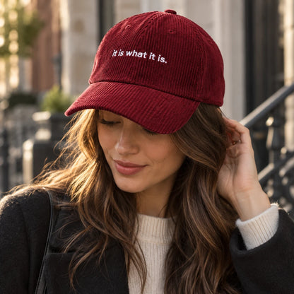 CalmCord™ Embroidered Corduroy Cap