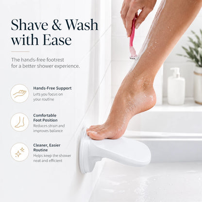GripStep Shower Foot Rest Suction Cup Pedal