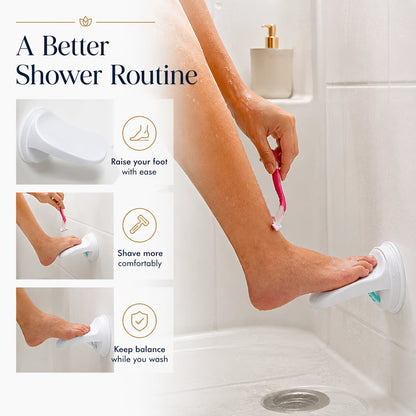 GripStep Shower Foot Rest Suction Cup Pedal
