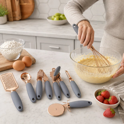 ChefCraft™ 7-Piece Rose Gold Kitchen Set