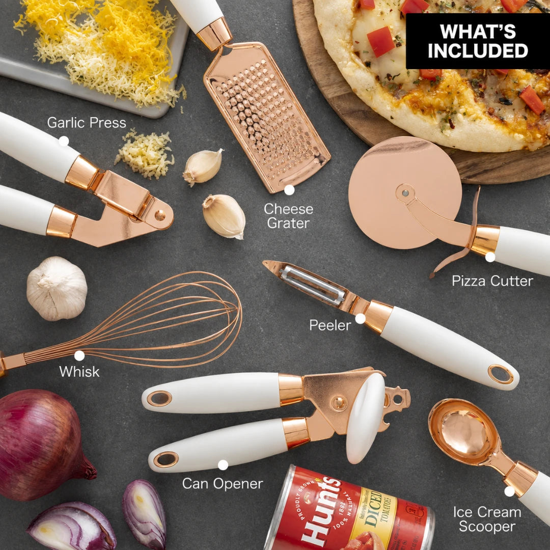 ChefCraft™ 7-Piece Rose Gold Kitchen Set