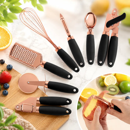 ChefCraft™ 7-Piece Rose Gold Kitchen Set
