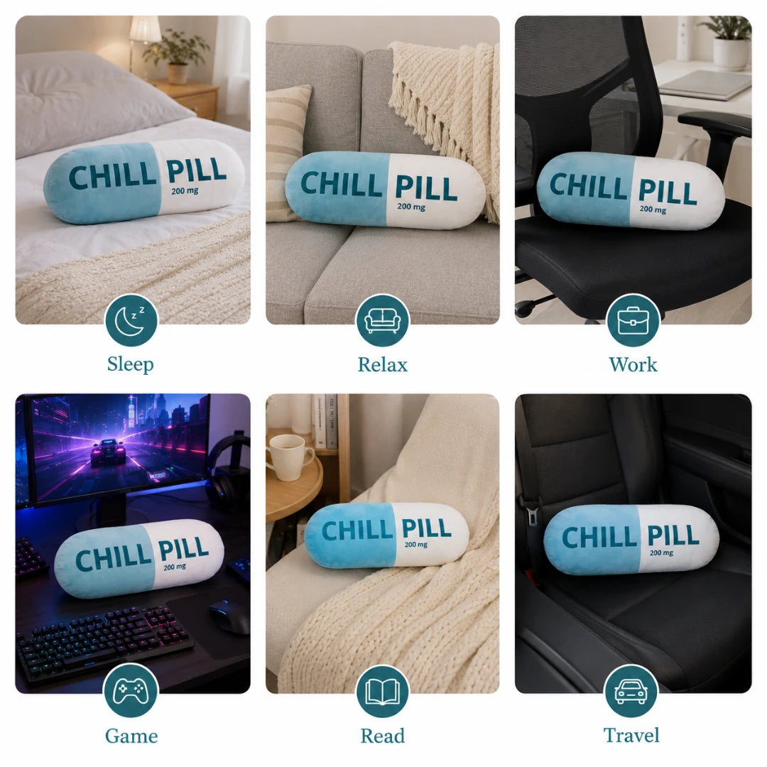 ChillPill™ Plush Capsule Pillow