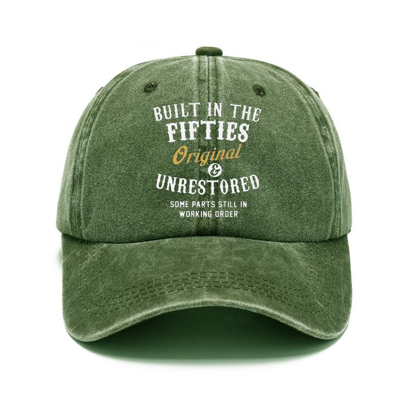 Green cap with text on a white background