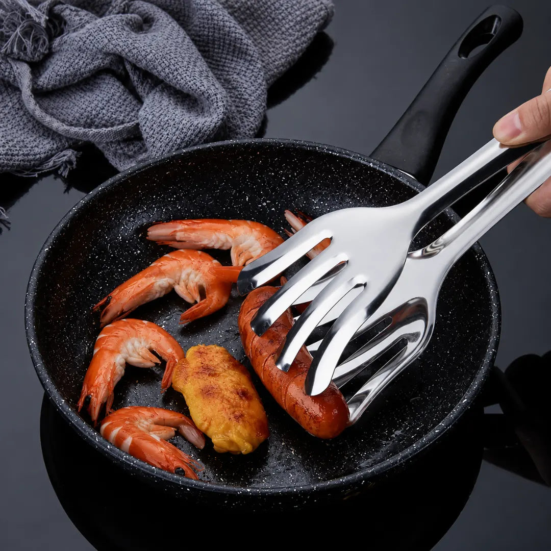 ClawGrip™ Stainless Steel Frying Tongs