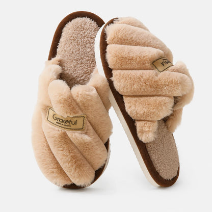 CloudCross™ Fuzzy Slide Slippers