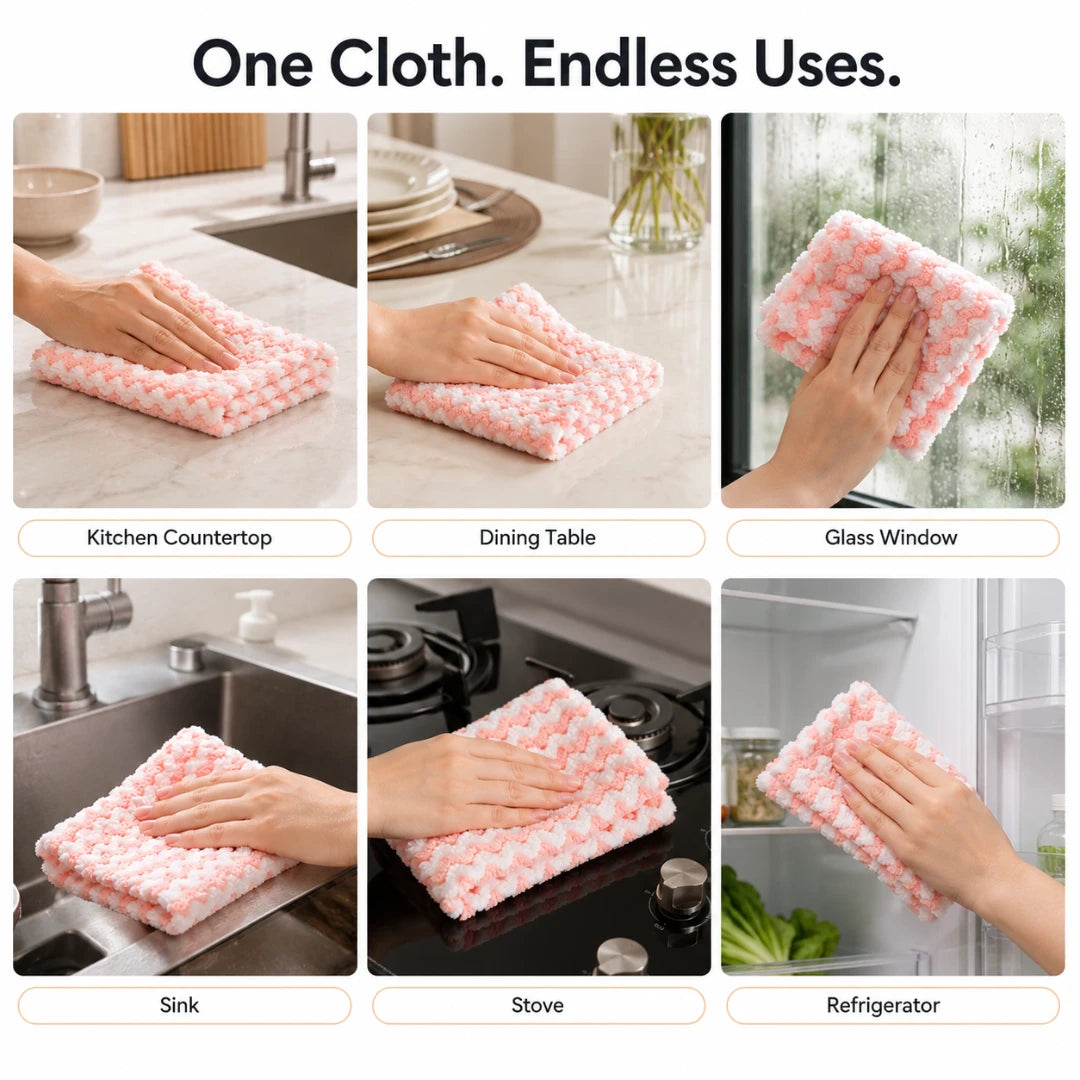 CloudWipe™ 5-Piece Cleaning Cloths