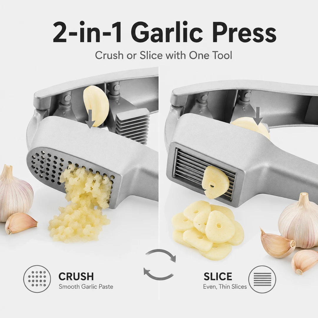 CloveCrush™ Garlic Press & Slicer