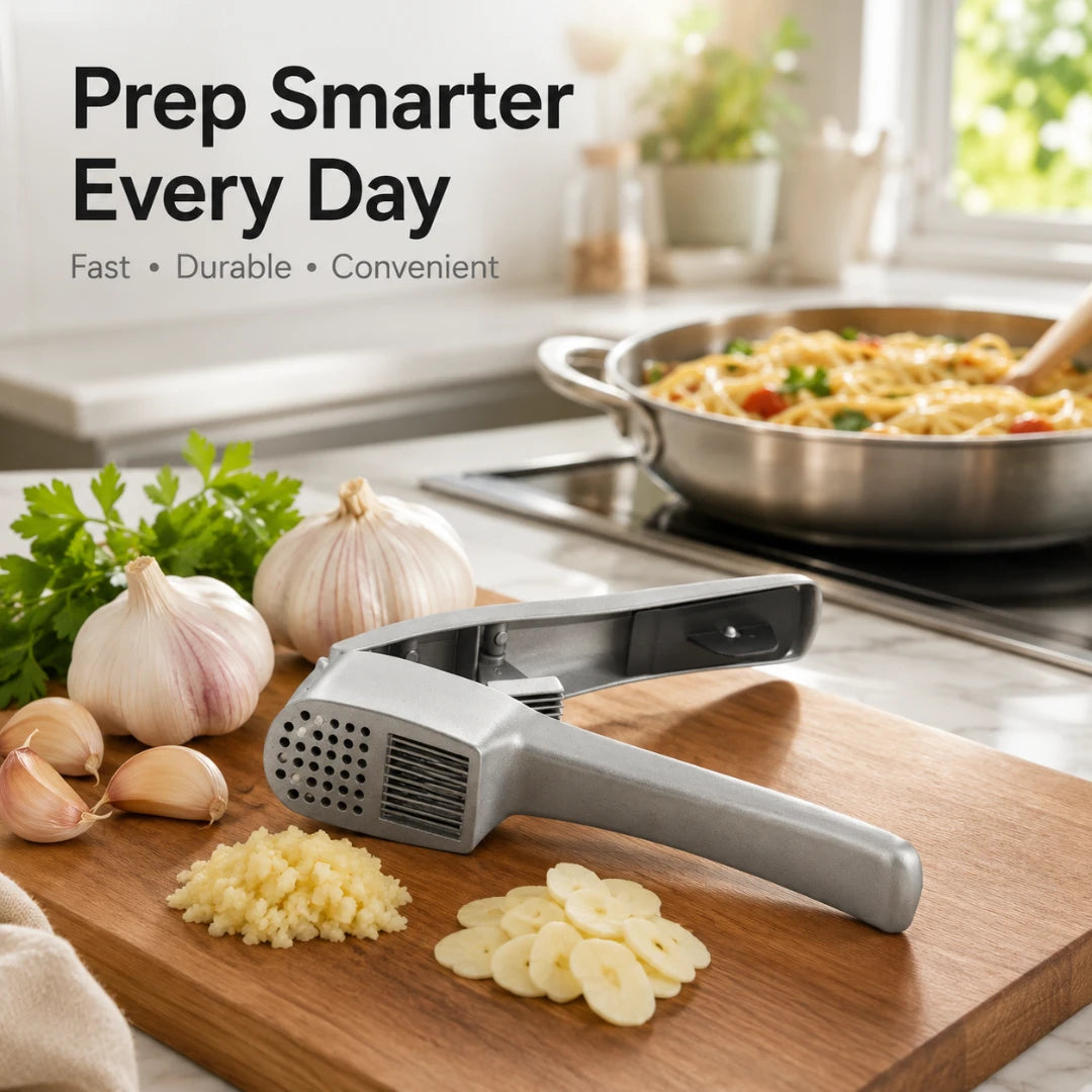 CloveCrush™ Garlic Press & Slicer
