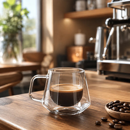 CoffeeBrew™ Double-Wall Glass Mug