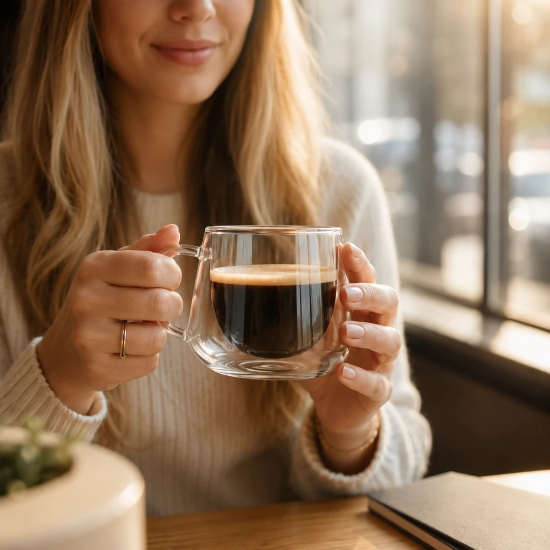 CoffeeBrew™ Double-Wall Glass Mug