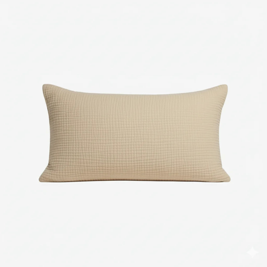 Muslin Cotton Pillowcase, Breathable Soft Standard Size 20x35 Inches, Skin and Hair Friendly 0