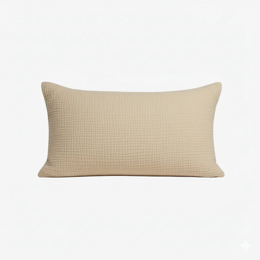 Muslin Cotton Pillowcase, Breathable Soft Standard Size 20x35 Inches, Skin and Hair Friendly 0
