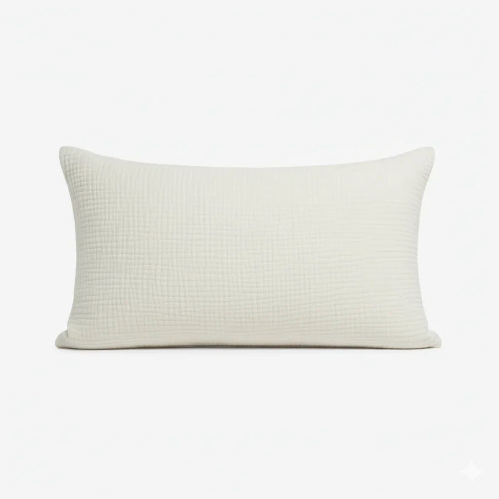 Muslin Cotton Pillowcase, Breathable Soft Standard Size 20x35 Inches, Skin and Hair Friendly 10