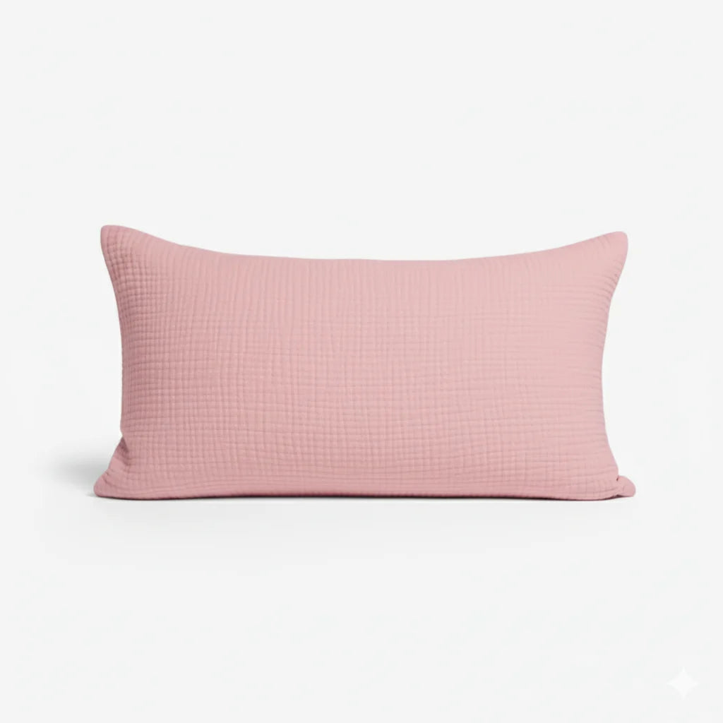Muslin Cotton Pillowcase, Breathable Soft Standard Size 20x35 Inches, Skin and Hair Friendly 7
