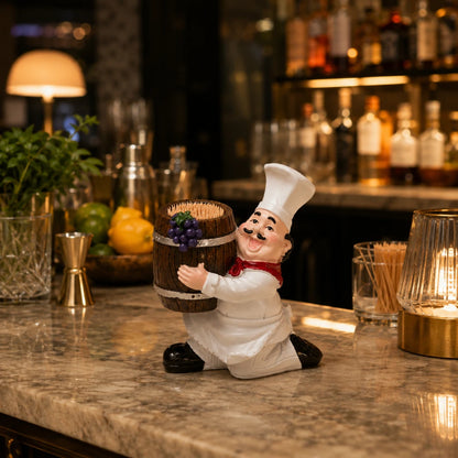 CorkChef™ Wine Barrel Toothpick Holder