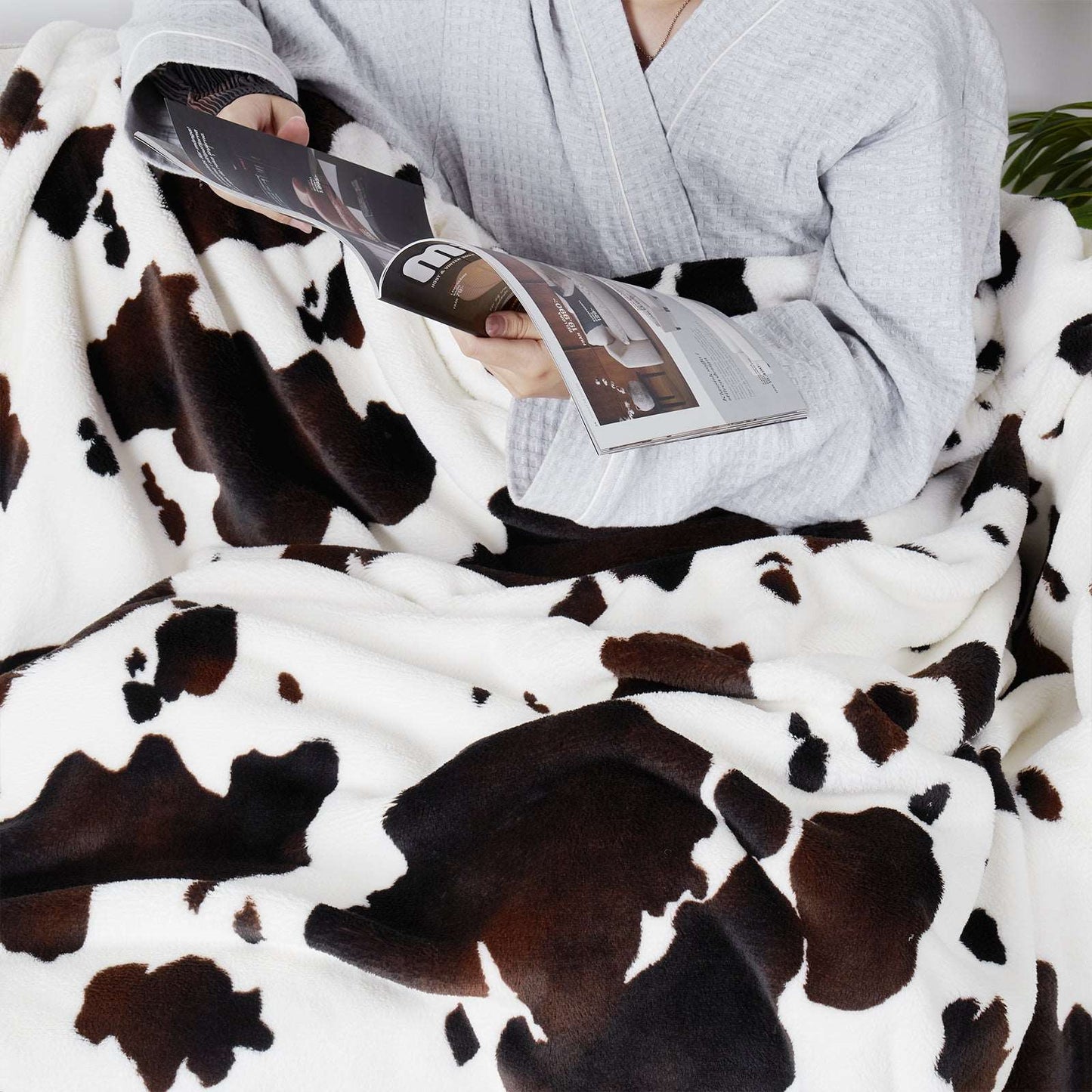 Cow Print MilkyPlush Throw Blanket 1