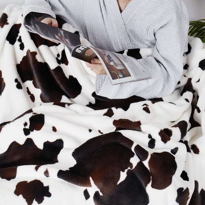 Cow Print MilkyPlush Throw Blanket 1