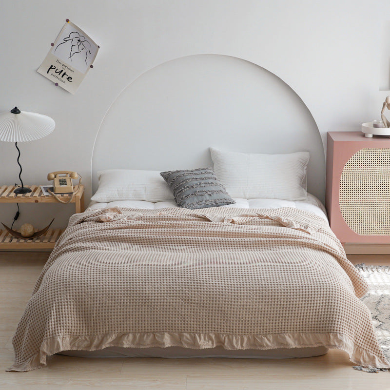 CozyCradle™ Ruffle-Edge Cotton Bed Blanket
