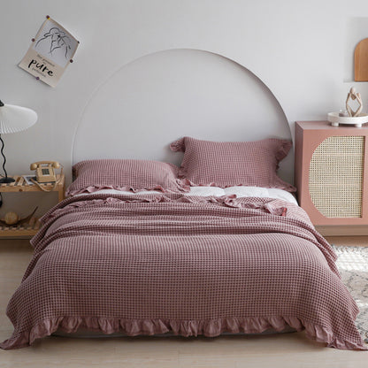 CozyCradle™ Ruffle-Edge Cotton Bed Blanket