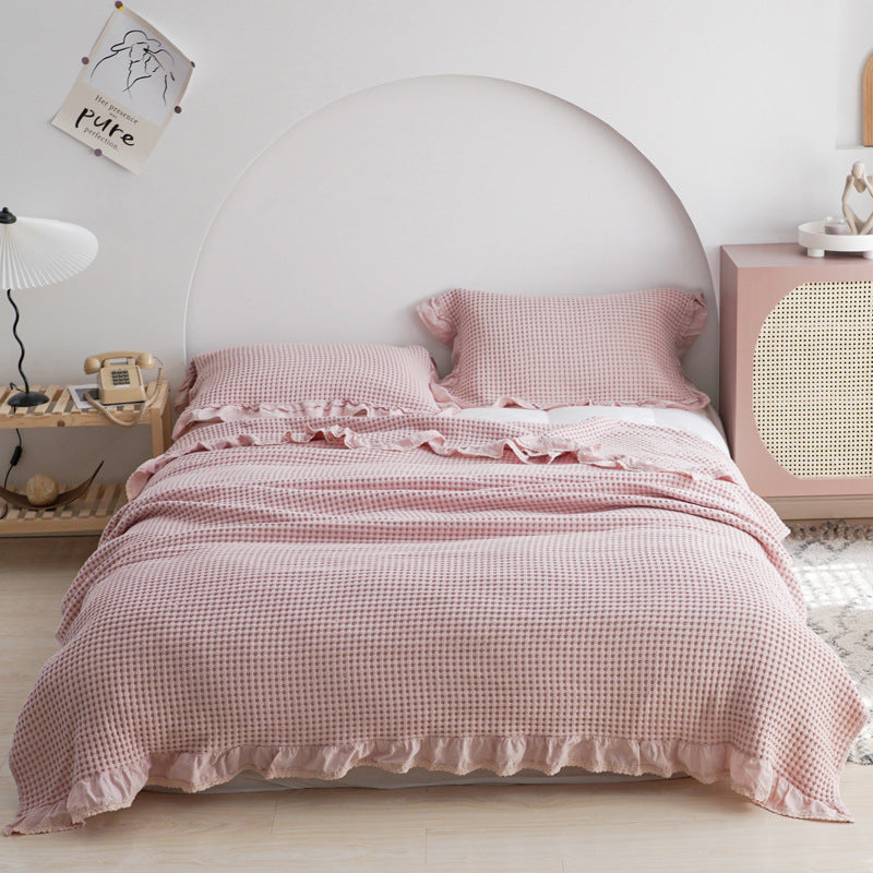 CozyCradle™ Ruffle-Edge Cotton Bed Blanket