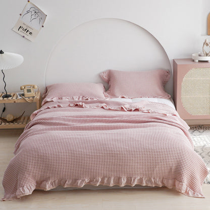 CozyCradle™ Ruffle-Edge Cotton Bed Blanket