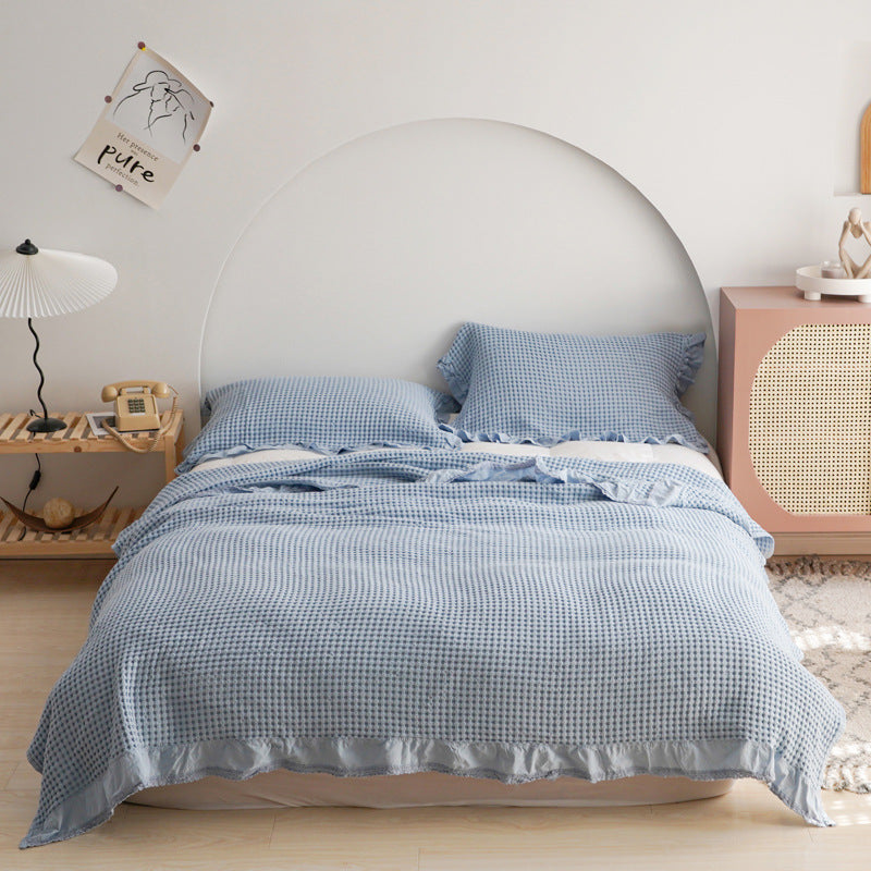 CozyCradle™ Ruffle-Edge Cotton Bed Blanket