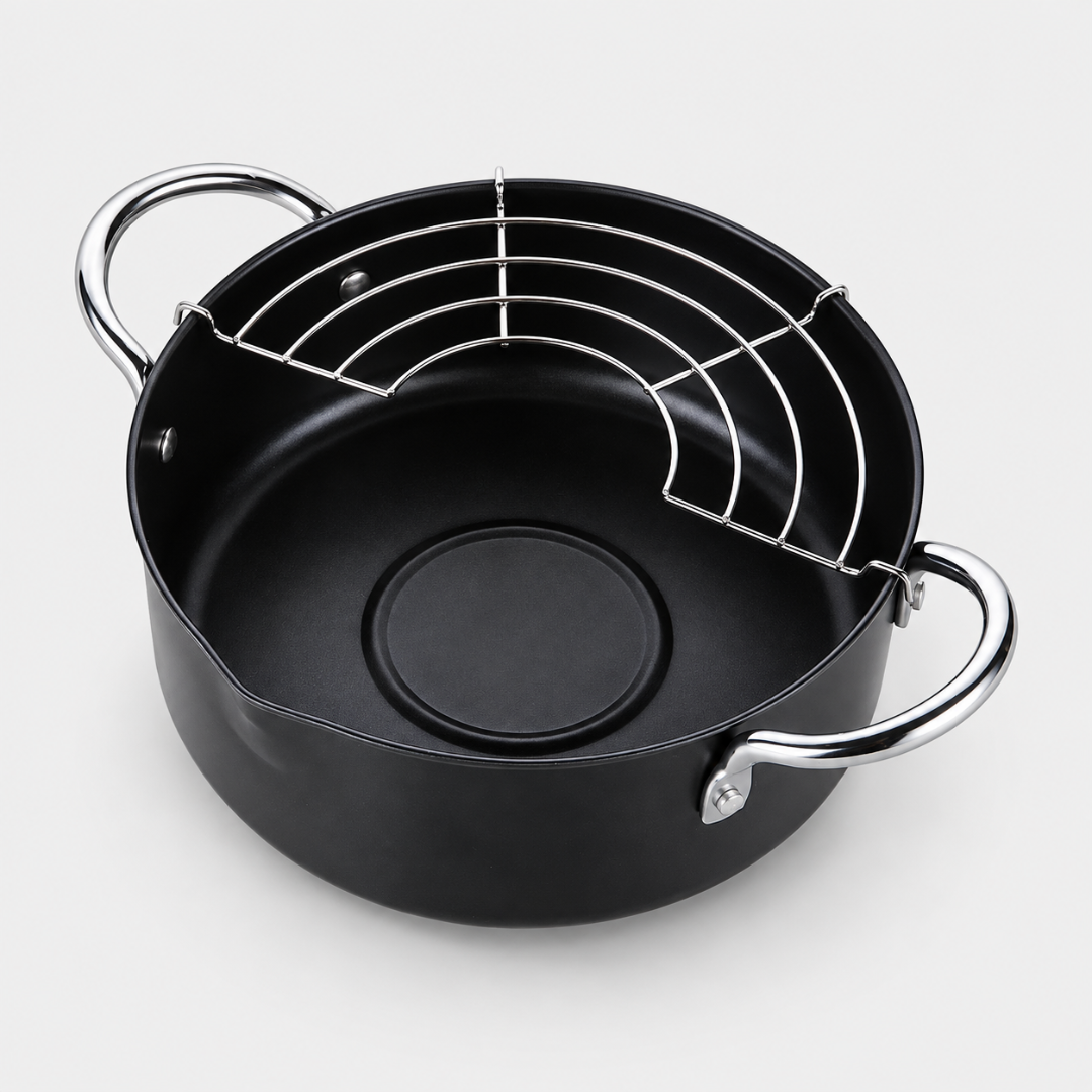 CrispRail™ Pot-Rim Oil-Drain Rack