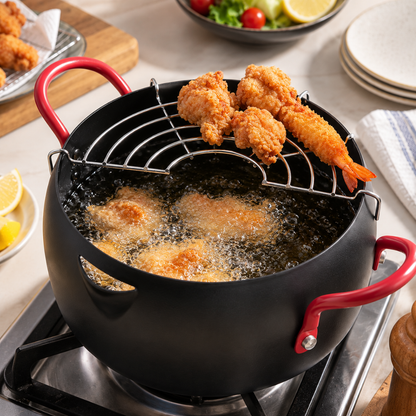 CrispRail™ Pot-Rim Oil-Drain Rack
