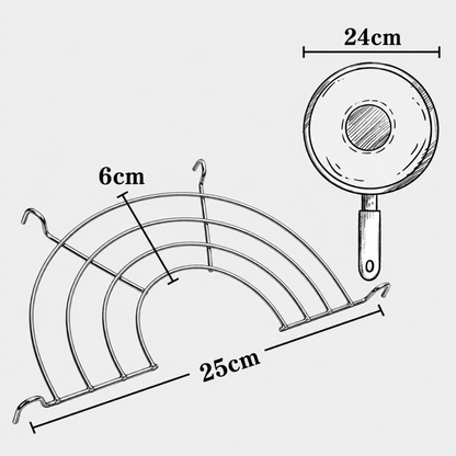 CrispRail™ Pot-Rim Oil-Drain Rack