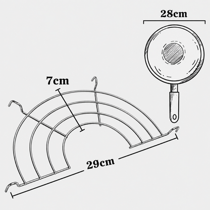 CrispRail™ Pot-Rim Oil-Drain Rack