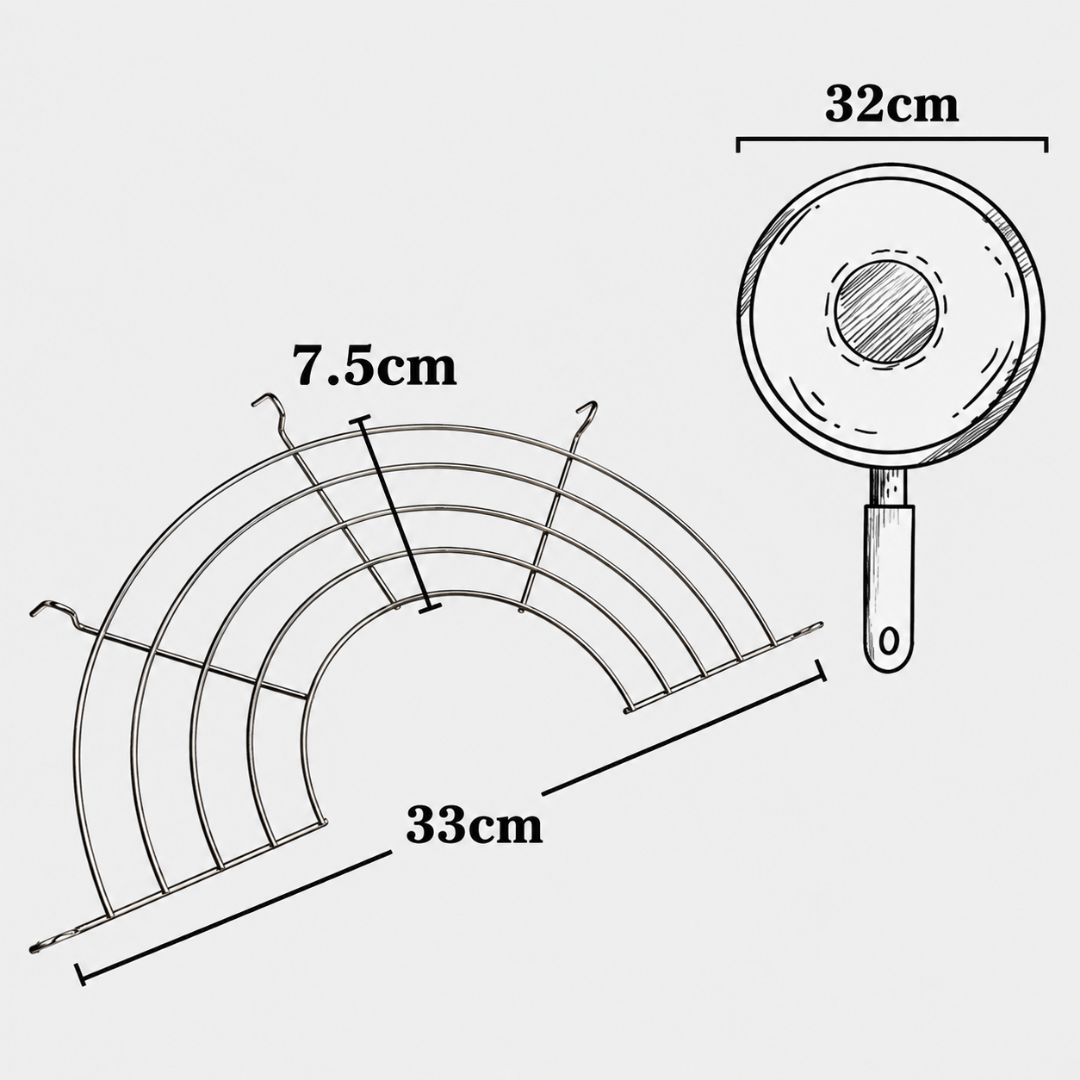 CrispRail™ Pot-Rim Oil-Drain Rack