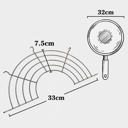 CrispRail™ Pot-Rim Oil-Drain Rack