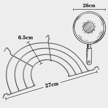CrispRail™ Pot-Rim Oil-Drain Rack