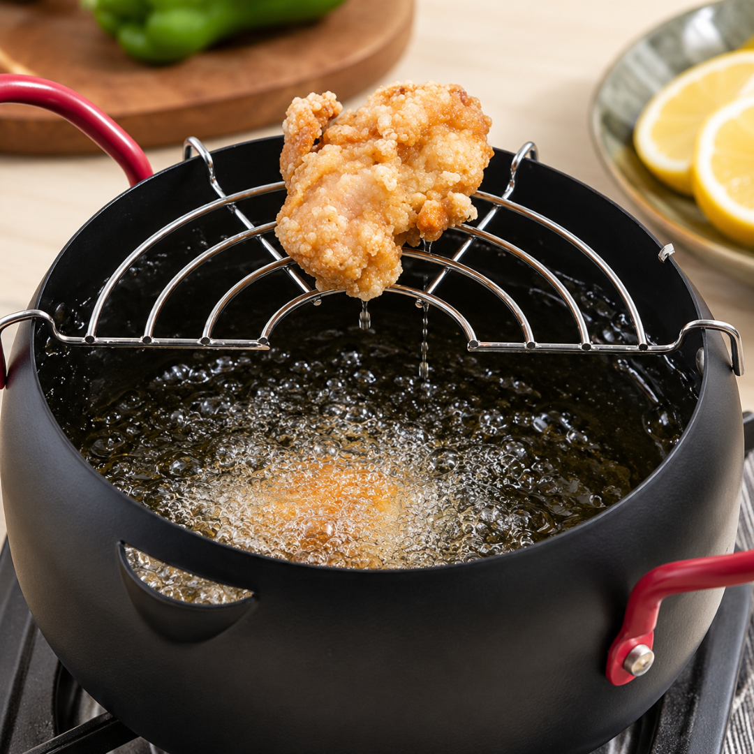 CrispRail™ Pot-Rim Oil-Drain Rack
