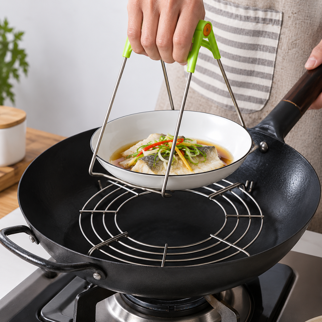 CrispRail™ Pot-Rim Oil-Drain Rack